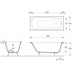 Чугунная ванна 150x70 см Delice Continental DLR230612R-AS