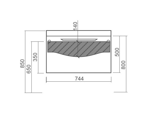 Тумба белый матовый 74,4 см Diborg Lande Q 77.2215