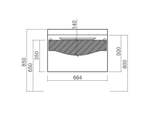 Тумба белый матовый 66,4 см Diborg Lande Q 77.2214