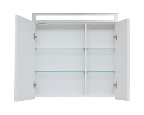 Зеркальный шкаф 80x80 см белый глянец L Dreja Max 77.9009W