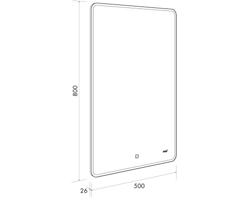 Зеркало 50x80 см Dreja Point 99.9026