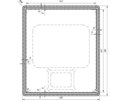 Зеркало 60x70 см Dreja Tiny 99.9022