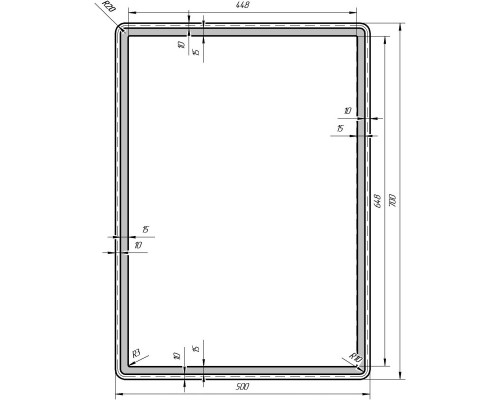 Зеркало 50x70 см Dreja Tiny 99.9021