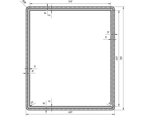 Зеркало 60x70 см Dreja Tiny 99.9024