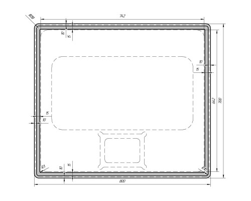 Зеркало 70x80 см Dreja Tiny 99.9025