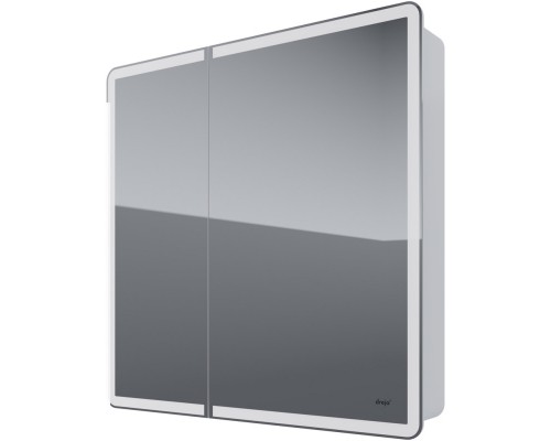Зеркальный шкаф 80x80 см белый глянец R Dreja Point 99.9034