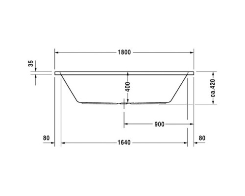 Акриловая ванна 180x80 см Duravit D-Code 700101000000000