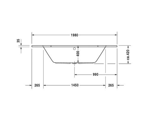 Акриловая ванна 140x140 см Duravit D-Code 700137000000000