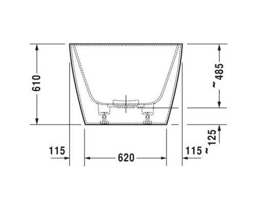 Акриловая ванна 185x85 см Duravit DuraSquare 700430000000000