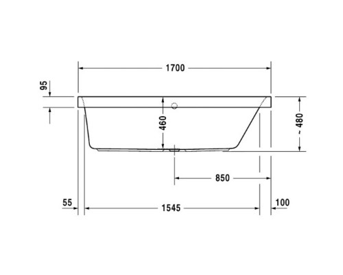 Акриловая ванна 170x70 см R Duravit Happy D.2 700311000000000