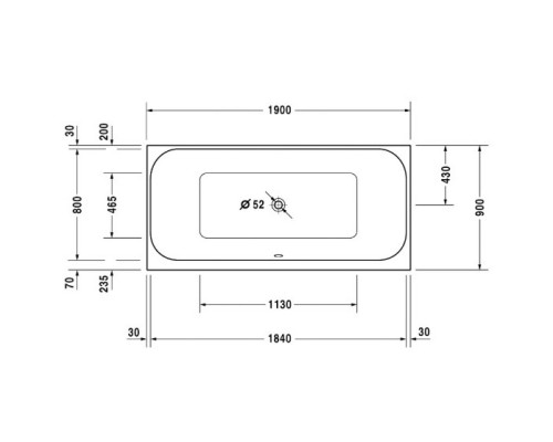 Акриловая ванна 190x90 см Duravit Happy D.2 700315000000000