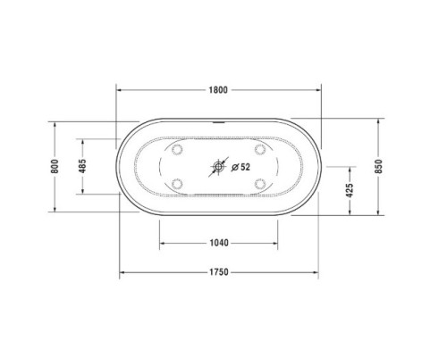 Акриловая ванна 180x85 см Duravit Luv 700434000000000