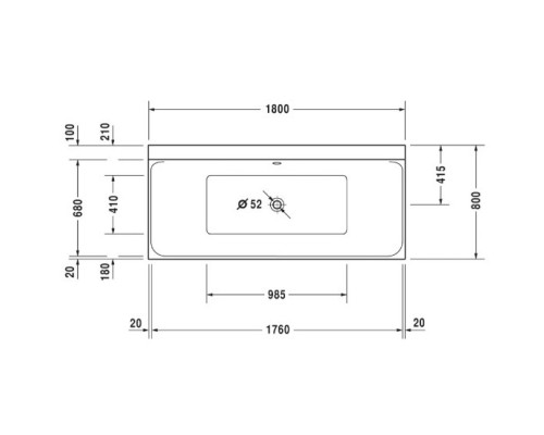 Акриловая ванна 180x80 см Duravit P3 Comforts 700377000000000