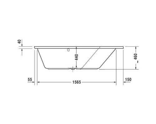 Акриловая ванна 177x130 см R Duravit Paiova 5 700391000000000