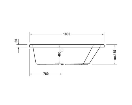 Акриловая ванна 180x140 см R Duravit Paiova 700217000000000