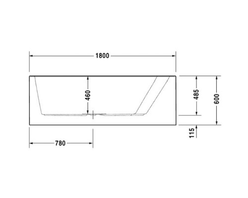 Акриловая ванна 180x140 см R Duravit Paiova 700269000000000