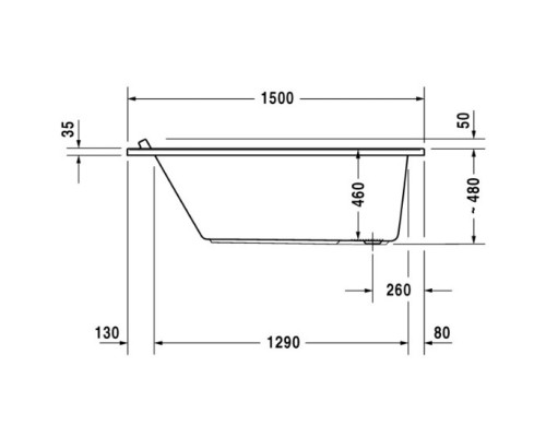 Акриловая ванна 150x70 см Duravit Starck 700331000000000