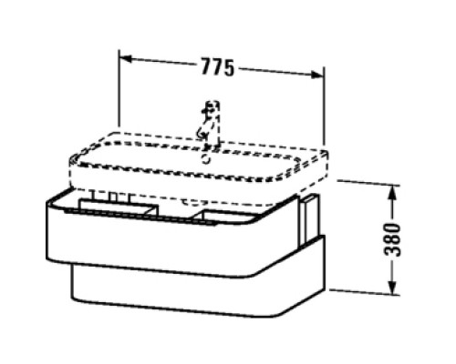 Тумба белый глянец 77,5 см Duravit Happy D.2 H2636502222