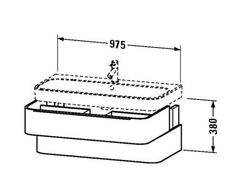 Тумба американский орех 97,5 см Duravit Happy D.2 H2636601313