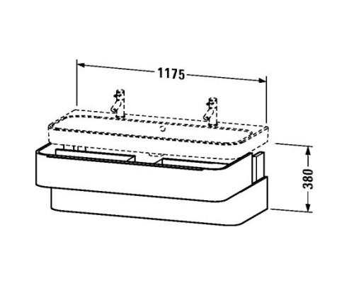 Тумба белый глянец 117,5 см Duravit Happy D.2 H2636702222