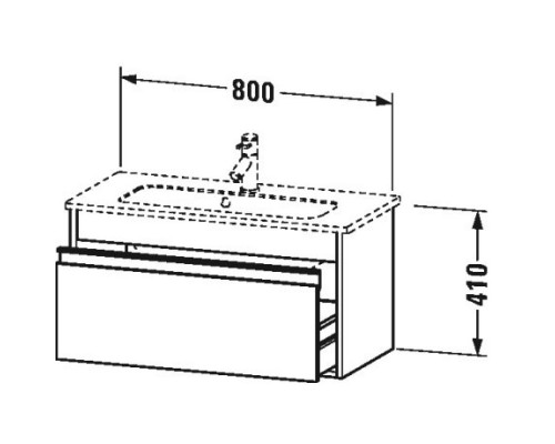 Тумба белый матовый 80 см Duravit Ketho KT642301818