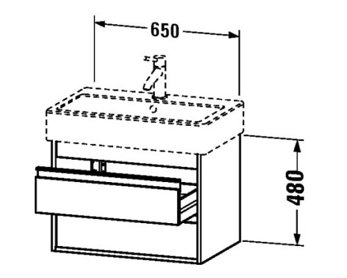 Тумба белый матовый 65 см Duravit Ketho KT662401818