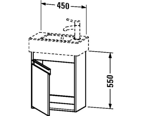 Тумба белый матовый 45 см Duravit Ketho KT6629L1818