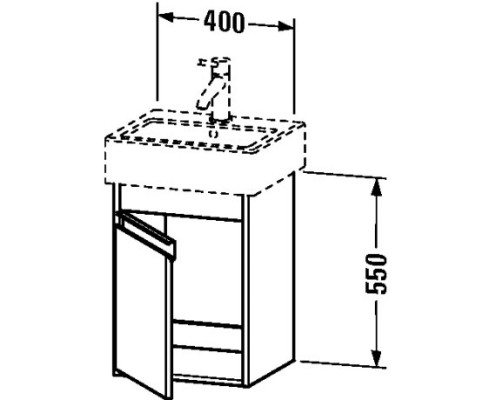 Тумба белый матовый 40 см Duravit Ketho KT6630L1818