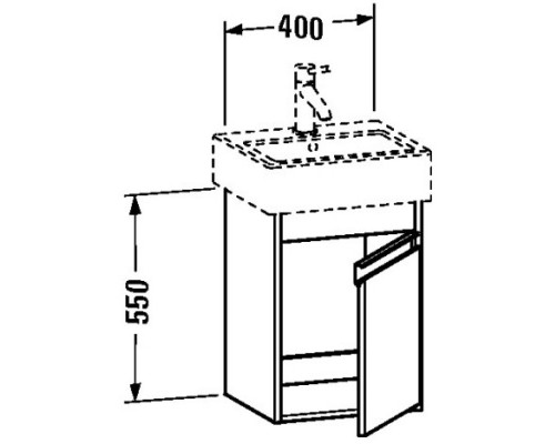 Тумба белый матовый 40 см Duravit Ketho KT6630R1818