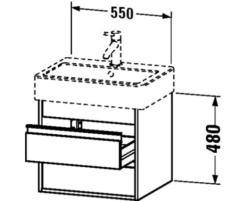 Тумба белый матовый 55 см Duravit Ketho KT663601818