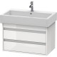 Тумба белый глянец 75 см Duravit Ketho KT663702222