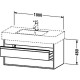 Тумба белый матовый 100 см Duravit Ketho KT664101818