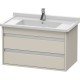 Тумба тауп матовый 80 см Duravit Ketho KT664409191