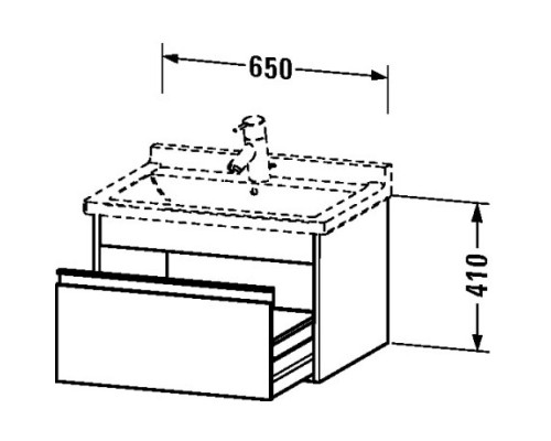 Тумба белый глянец 65 см Duravit Ketho KT666302222