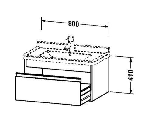 Тумба темный орех 80 см Duravit Ketho KT666402121