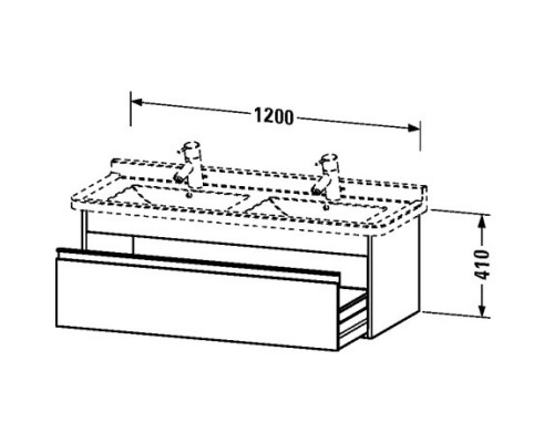 Тумба белый матовый 120 см Duravit Ketho KT666601818