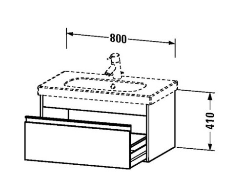 Тумба темный орех 80 см Duravit Ketho KT666702121