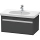 Тумба графит матовый 80 см Duravit Ketho KT666704949