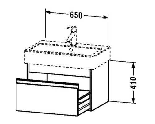 Тумба белый глянец 65 см Duravit Ketho KT668402222