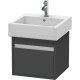 Тумба графит матовый 45 см Duravit Ketho KT668504949