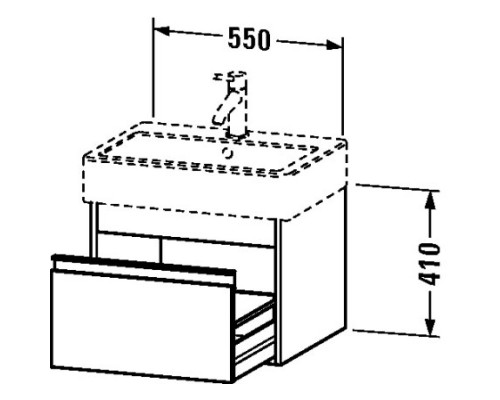 Тумба белый матовый 55 см Duravit Ketho KT668601818