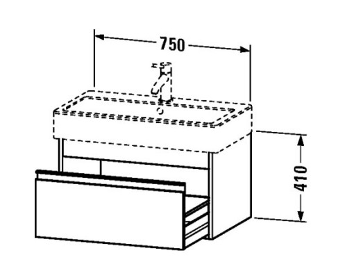 Тумба белый матовый 75 см Duravit Ketho KT668701818