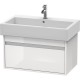 Тумба белый глянец 75 см Duravit Ketho KT668702222