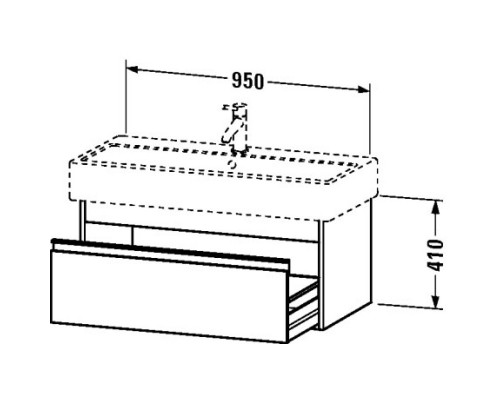 Тумба темный орех 95 см Duravit Ketho KT668802121