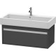 Тумба графит матовый 95 см Duravit Ketho KT668804949