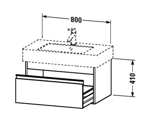 Тумба темный орех 80 см Duravit Ketho KT669002121