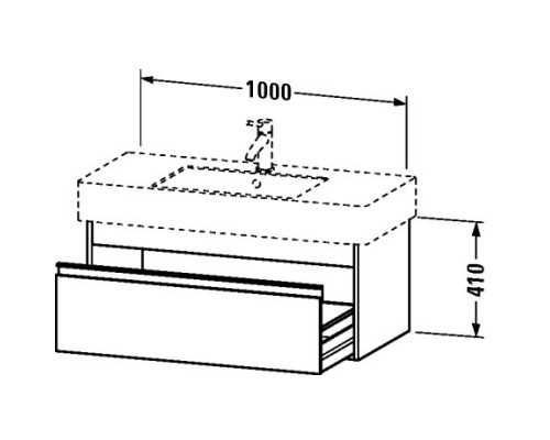 Тумба темный орех 100 см Duravit Ketho  KT669102121