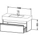 Тумба графит матовый 100 см Duravit Ketho KT669104949