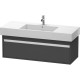 Тумба графит матовый 120 см Duravit Ketho KT669204949