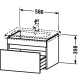 Тумба бетонно-серый матовый 58 см Duravit DuraStyle   DS638000707